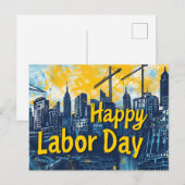 Gelukkig Labor Day-ansichtkaart Feestdagenkaart (Voorkant / Achterkant)