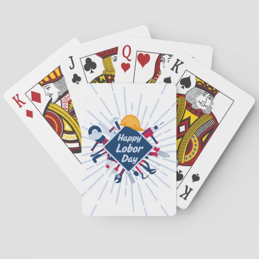 Gelukkig Labor Day lang weekend Pokerkaarten (Achterkant)