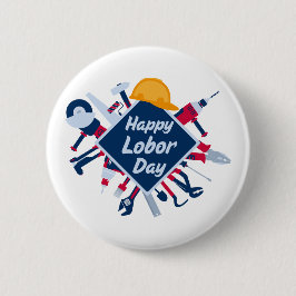 Gelukkig Labor day Lang Weekend Ronde Button 5,7 Cm