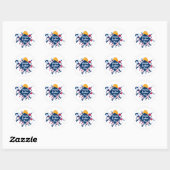 Gelukkig Labor day Lang Weekend Ronde Sticker (Vel)