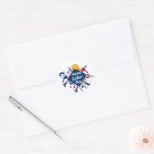 Gelukkig Labor day Lang Weekend Ronde Sticker (Envelop)