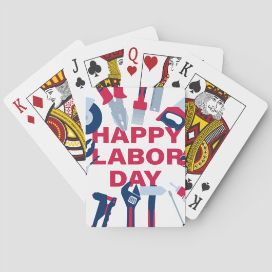 Gelukkig Labor Day-weekend Pokerkaarten (Achterkant)