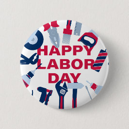 Gelukkig Labor Day-weekend Ronde Button 5,7 Cm