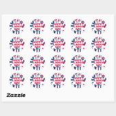 Gelukkig Labor Day-weekend Ronde Sticker (Vel)