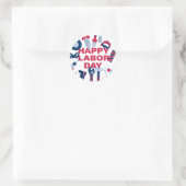 Gelukkig Labor Day-weekend Ronde Sticker (Tas)