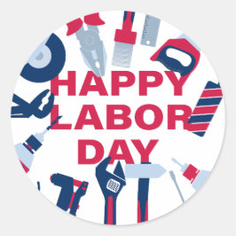 Gelukkig Labor Day-weekend Ronde Sticker