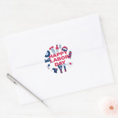 Gelukkig Labor Day-weekend Ronde Sticker (Envelop)