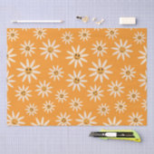 Gelukkig lachend retro witte bloemenpatroon tissuepapier (Craft)