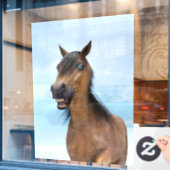 Gelukkig Lachende Baard Veulen Raamsticker (Cafe Raam)