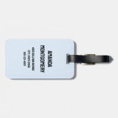 Gelukkig lachende luiaard zit ontspannen bagagelabel (Achterkant horizontaal)