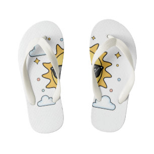 Gelukkig Lachende Zon Cartoon - Minimalistische Ka Kinder Teenslippers