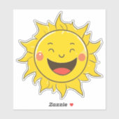 Gelukkig lachende zon sticker (Vel)