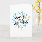 Gelukkig lang weekend kaart (Gele Bloem)