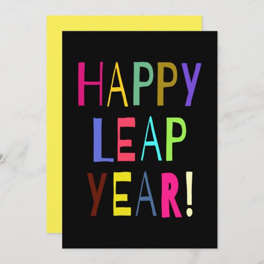 Gelukkig Leap Year! | U past de tekst aan (Voorkant / Achterkant)