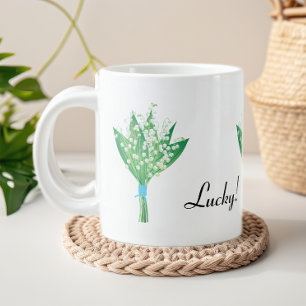 Gelukkig lelietje-van-dalen grote koffiekop