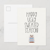 Gelukkig lelijk sweater seizoen briefkaart (Voorkant / Achterkant)