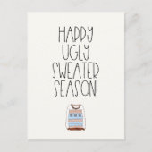 Gelukkig lelijk sweater seizoen briefkaart (Voorkant)