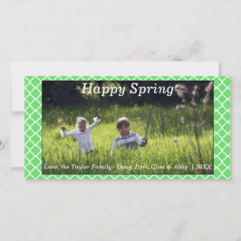 Gelukkig lente/Pasen fotokaart groen Feestdagenkaart