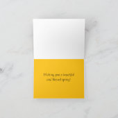 Gelukkig Lente Schriftuur Bijbel Woestijn Bloemen  Kaart (Binnen)