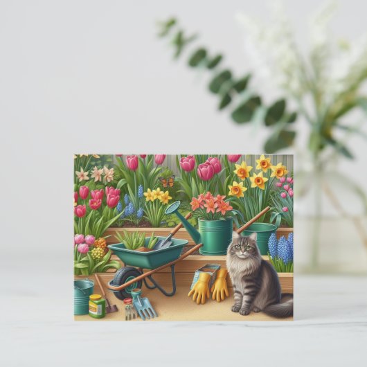 Gelukkig Lentebloementuin  Briefkaart (Staand voorkant)