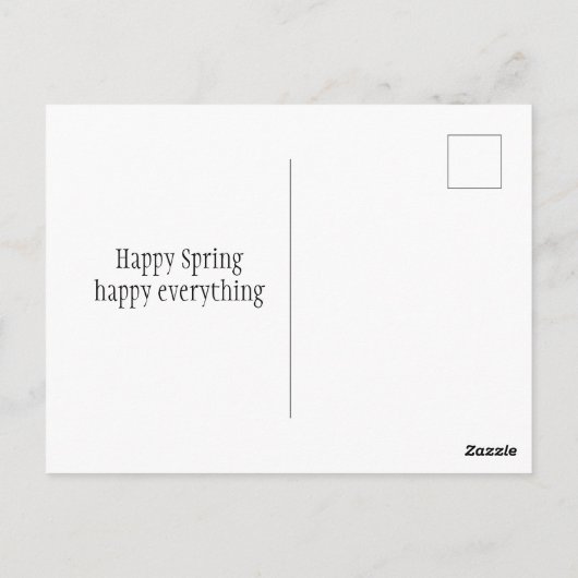 Gelukkig Lentebloementuin  Briefkaart (Achterkant)