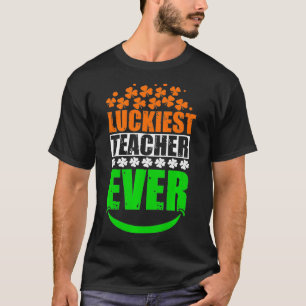 Gelukkig leraar in de beste steigers op de dag van t-shirt