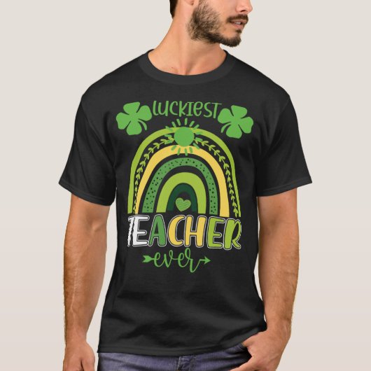 Gelukkig leraar in het Saint Patricks Day Irish Sh T-shirt (Voorkant)