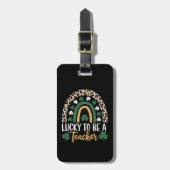 Gelukkig leraar Rainbow St Patrick's Day te zijn Bagagelabel (Voorkant verticaal)