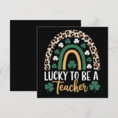 Gelukkig leraar Rainbow St Patrick's Day te zijn Kaart (Voorkant / Achterkant)