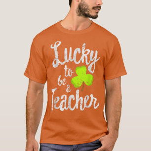 Gelukkig leraar St Patrick's Day School T-shirt