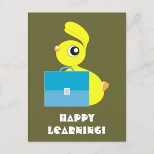 Gelukkig Lerende Ansichtkaart Briefkaart
