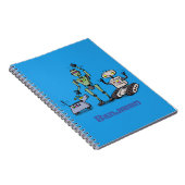 Gelukkig leuk robots trio cartoon notitieboek (Rechterzijde)