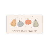 Gelukkig Leuke Pompoen Ontwerp Halloween Sticker (Voorkant)