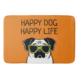 Gelukkig leven bij een hond badmat