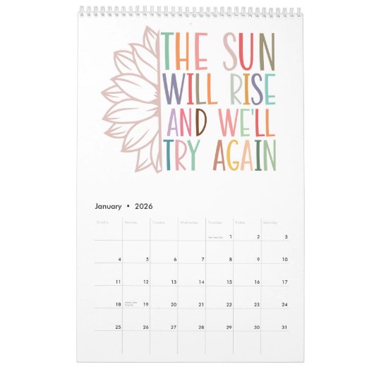 Gelukkig leven kalender (Jan 2026)