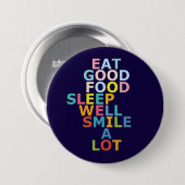 Gelukkig leven ronde button 7,6 cm (Voorkant /achterkant)