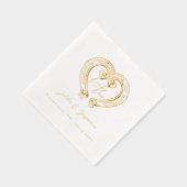 Gelukkig Liefde Landelijke Westerse Hoefijzer Hart Folie Servetten (Rechts)