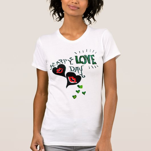 Gelukkig liefdesdag T-shirt (Voorkant)
