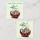 Gelukkig Lieveheersbeestje Zomerkaart Notitiekaartje (Voorkant / Achterkant)