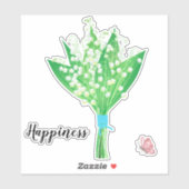 Gelukkig Lily van de Valley Sticker (Vel)