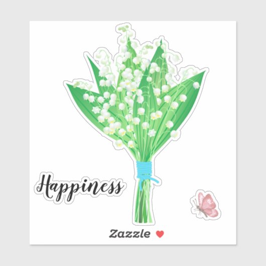 Gelukkig Lily van de Valley Sticker (Vel)