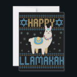 Gelukkig LLamakah Grappig Joods Hanukkah LLama Cad Notitiekaartje<br><div class="desc">chanukah, LLamakah, hanukkah, dreidel, joods, lelijk, trui, llama, kerst, gebreid</div>