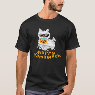 Gelukkig Llamaween Llama Heks kostuum halloween T-shirt