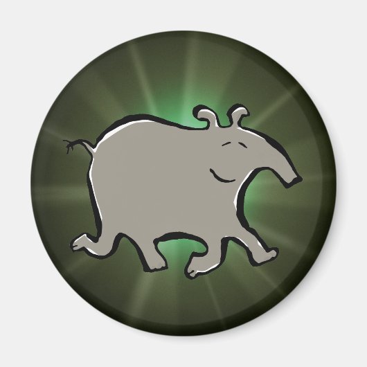 gelukkig lopende tapir magneet (Voorkant)