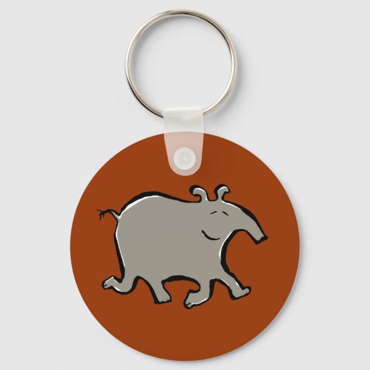 gelukkig lopende tapir sleutelhanger (Voorkant)