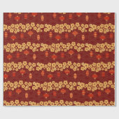 Gelukkig Lunar Nieuwjaar 2024 met Cherry Tree Flow Cadeaupapier (Vlak)