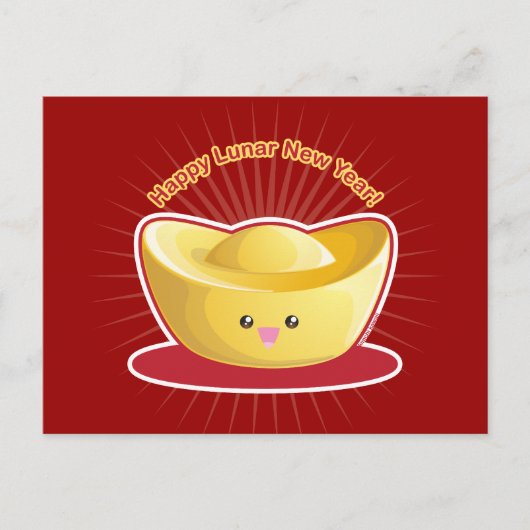 Gelukkig Lunar Nieuwjaar! Feestdagenkaart (Voorkant)