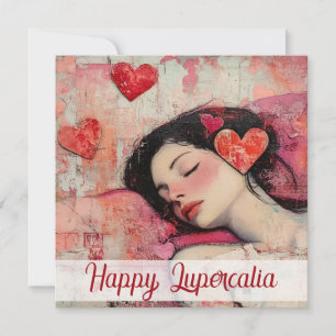 Gelukkig Lupercalia Vintage Hart Collage Valentijn Feestdagenkaart
