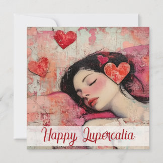 Gelukkig Lupercalia Vintage Hart Collage Valentijn Feestdagenkaart