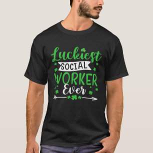 Gelukkig maatschappelijk werker op de Ierse dag va T-shirt